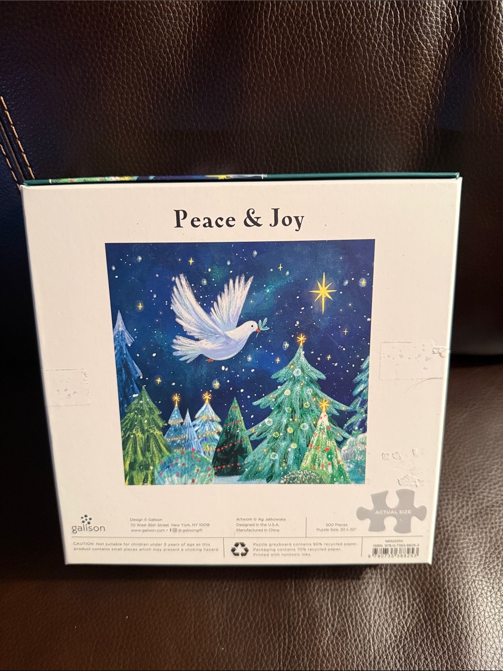 Galison Peace & Joy 500 piece jigsaw puzzle complete with poster - Picture 2 of 5